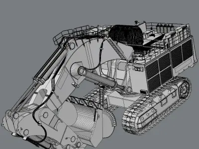 LIEBHERR R996 Backhoe 3D model