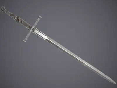 Espadon sword Low-poly 3D model