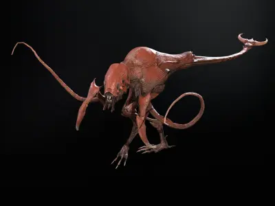 Raptor Low-poly 3D model get