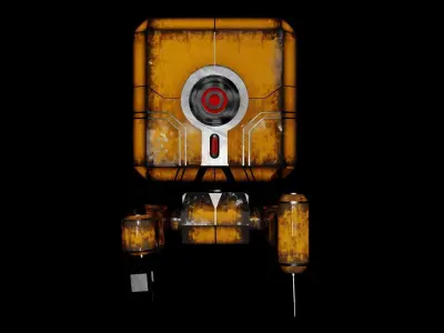 old rusted welding robot 3d model  Low-poly 3D model