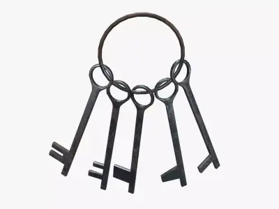 Medieval Key Low-poly 3D model purchase