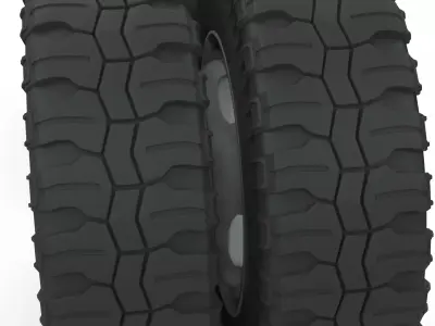 Off-Road Truck Wheels and Tires Pack for 3D Printing 3D print model