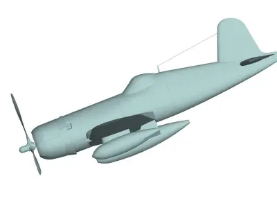 Vought F4U Corsair 3D model shop