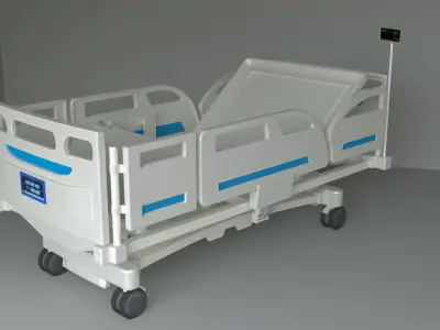 Hospital patient electrical bed 3D model  3D model