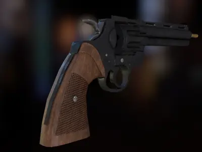 Magnum Colt Python 357 Low-poly 3D model