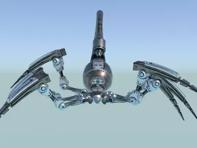 Mecha Spider Scorpion Low-poly 3D model
