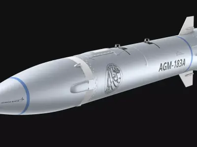 AGM-183A ARRW Hypersonic Missile PBR 3D model