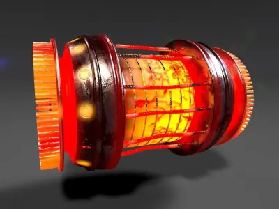 POWERCELL orange light bulb 3D model