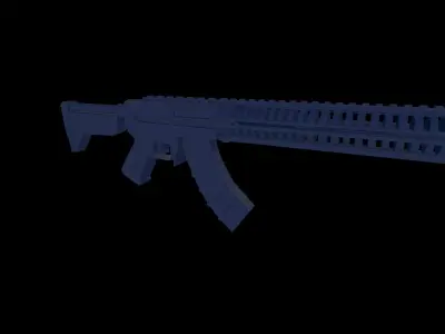 MK47 Gun 3D model