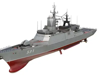 Russian Navy Project 20380 Steregushchiy class corvette 3D model