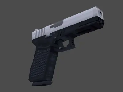 Low Poly Pistol gun Low-poly 3D model