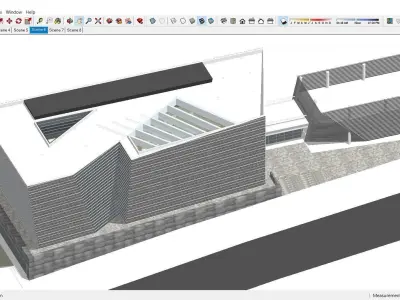 Sketchup Commercial Office Complex 208 3D model