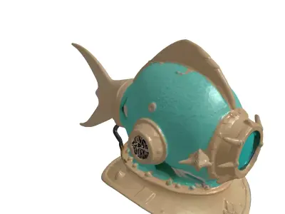 Steampunk Fish Deep Sea Helmet 3D model