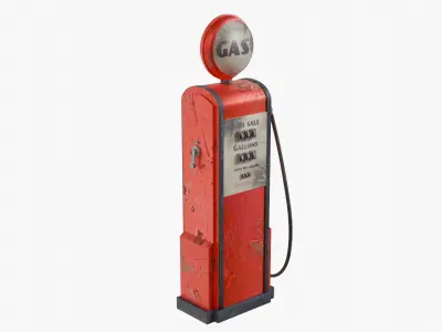 Vintage Gas Pump 3D model purchase