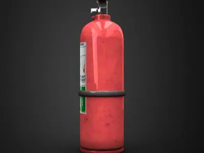 Fire extinguisher model in Lightwave 3D 3D model