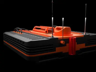 Drone orange and tank 3D model