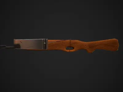 Stylized Crossvow weapon PBR low-poly game-ready Low-poly 3D model