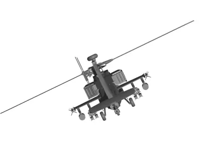Boeing AH-64 Apache 3D model 4