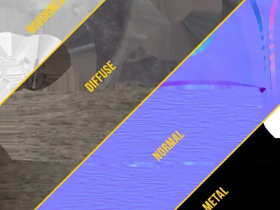 Ceorl Axe Low-poly 3D model