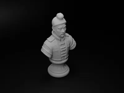 Chinese Terracotta Soldier Bust Chess 3D print model order