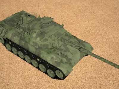 Leopard 1 army tank 3D model
