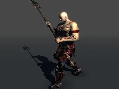 Barbarian Hulk Low-poly 3D model