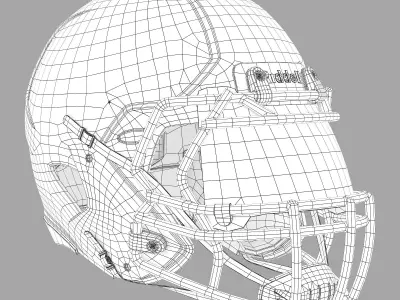 Riddell speed helmet new york jets 3D model