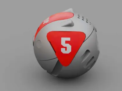 BALL DROID RIGGED Free 3D model