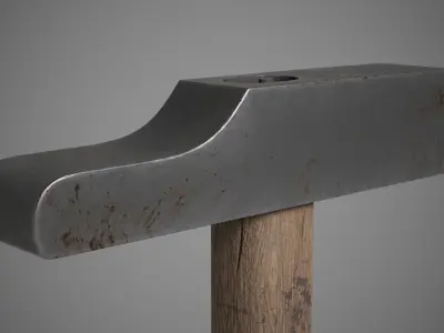 Hammer Low-poly 3D model 32