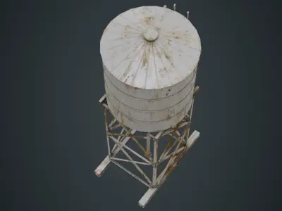Water Tank 1B Low-poly 3D model