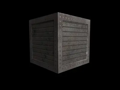 Simple Metallic Crate Free low-poly 3D model