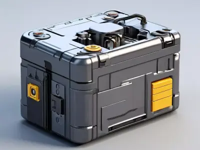 SciFi Storage Container Game Asset Low-poly 3D model buy