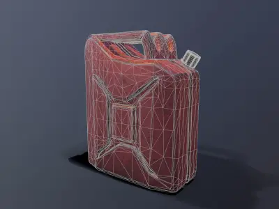 Gas Can Low-poly 3D model shop