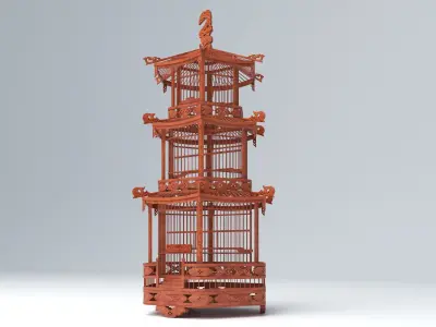 CHINESE BIRD CAGE 01 3D model purchase