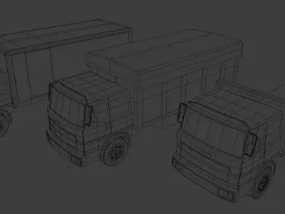 Fiat 619 Low-poly 3D model