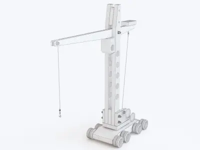 Wooden toy cran 02 3D model