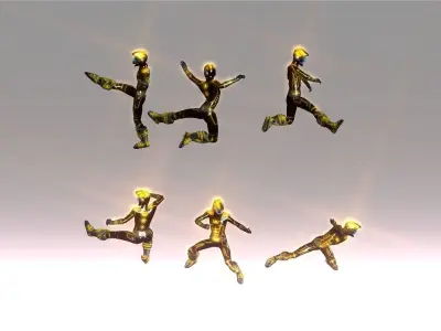 collection of fighting motions for iclone 3D model