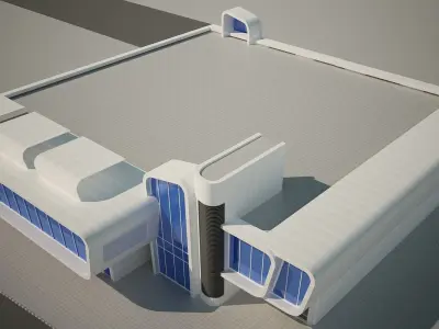 Mall - Shopping center Low-poly 3D model