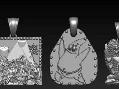Antique pendants 3D print model