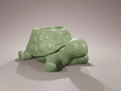 Cute Turtleplanter Turtle Decor Kawaii highpoly 3D print model
