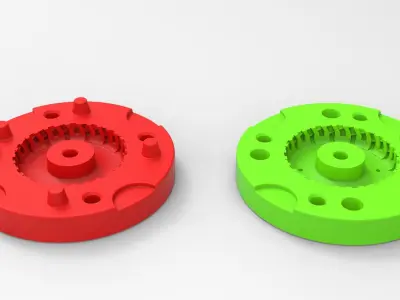 Mold for diecast military truck tire 6 Scale 1 to 25 3D print model