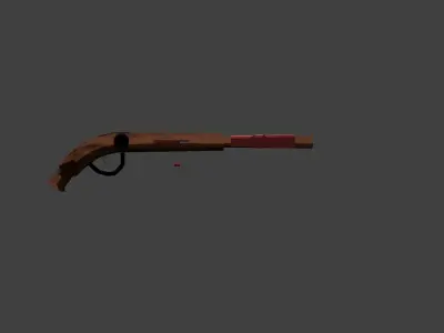 Shotgun Model with bullet Free 3D model