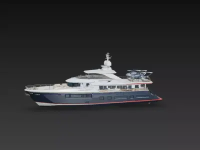 Luxury Explorer Super Yacht 3D print model