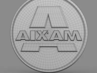 aixam logo 3D model by 3dlogoman