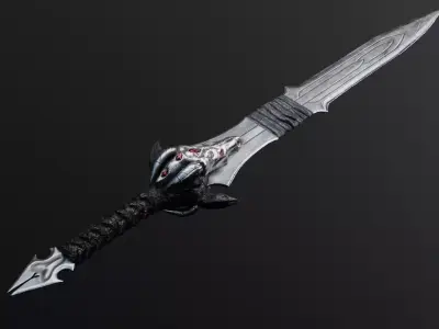 Dragon sword low-poly Low-poly 3D model