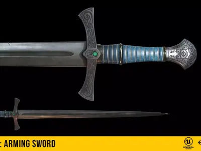 Magpie- Arming Sword Free low-poly 3D model