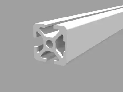 Bosch 20x20 mm N1 groove 5 hires aluminum profil 3D model