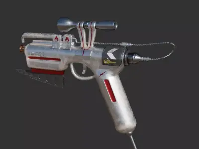 Fire Pistol Low-poly 3D model