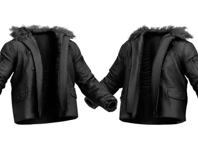 HOUND WOLF SQUAD JACKET - N 3B PARKA Low-poly 3D model