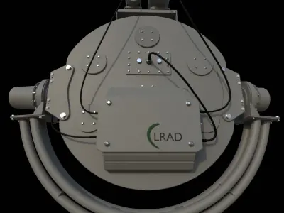 LRAD Long Range Acoustic Device  sonic weapon police military Low-poly 3D model